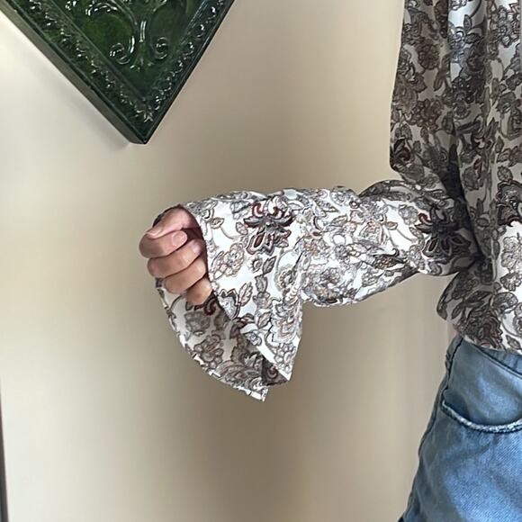 FRAME 100% Silk Ruffle Button Down Blouse NWT - Picture 2 of 8